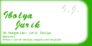 ibolya jurik business card